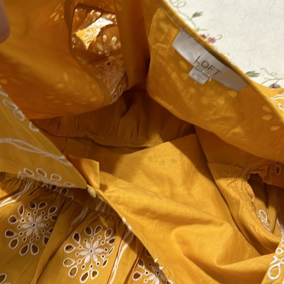 Loft Eyelet Mustard Embroidered Dress Oversize
Medium Floral Cottage coquette - Picture 14 of 15